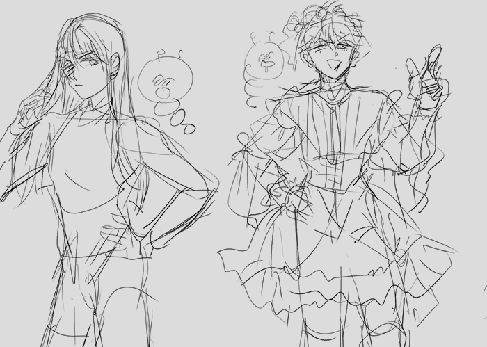 絵上げれんくてラフでも 