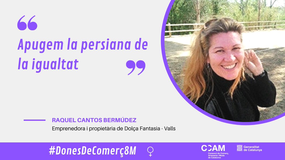 El <a href="/ccamcat/">Comerç, artesania i moda</a> impulsa la iniciativa #DonesDeComerç8M per donar visibilitat a la contribució del talent i lideratge femení a les empreses.

'Apugem la persiana de la igualtat'
#8M
