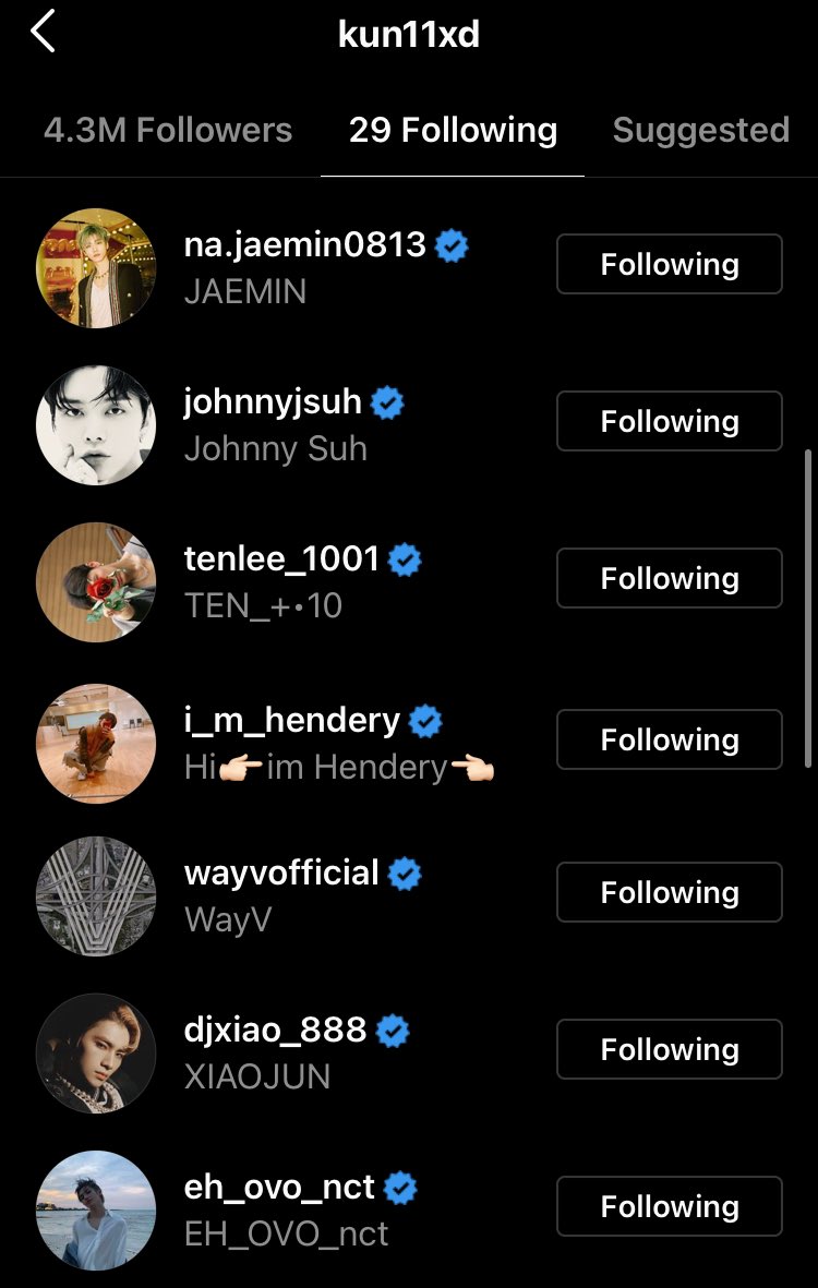 277jeong's tweet photo. kun is also following all of the neos 😭 IM ON MY KNEES PLEASE FORGIVE ME https://t.co/Pydm0yAmt4