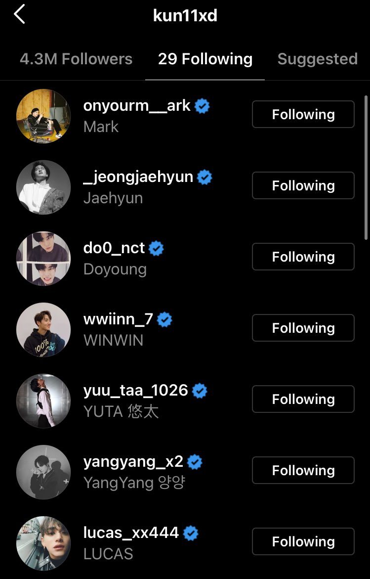 277jeong's tweet photo. kun is also following all of the neos 😭 IM ON MY KNEES PLEASE FORGIVE ME https://t.co/Pydm0yAmt4