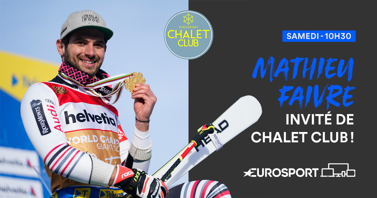 ⛷️🇫🇷 Il emporte tout sur son passage, mais <a href="/mathieufaivre/">Mathieu Faivre</a> a promis de faire une pause ce samedi  pour #ChaletClub : à ne manquer sous aucun prétexte !