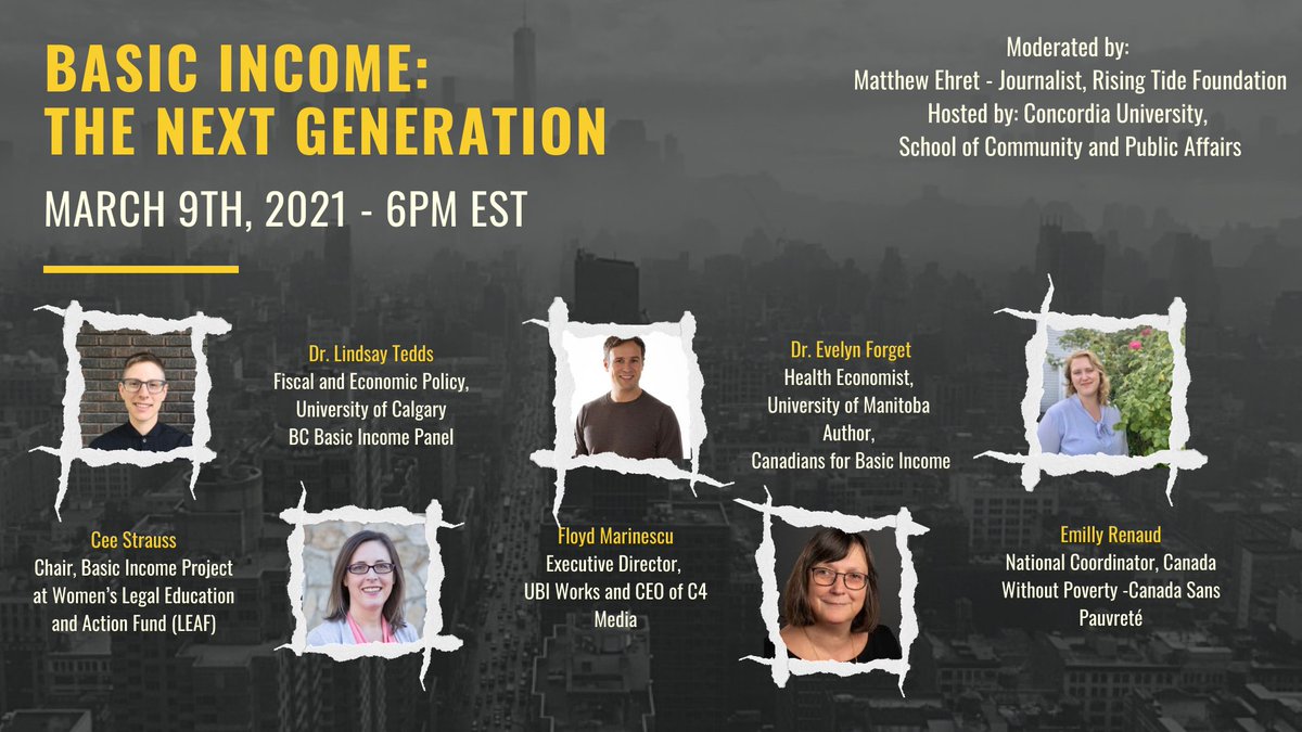 BasicIncomeSCPA's tweet image. UPDATE: Happy to announce that Emilly Renaud, National Coordinator at Canada Without Poverty🌅 @CWP_CSP will also be joining our #BasicIncome panel on Tuesday!  

RSVP to tune into the discussion: eventbrite.ca/e/basic-income…

#cdnpoli #cdnecon #UBI