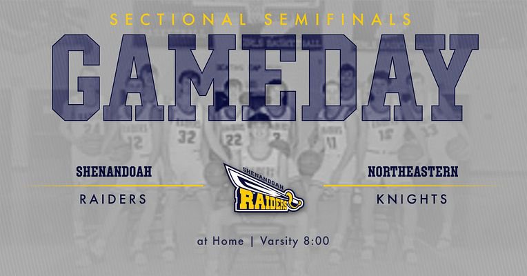 GAME DAY - SECTIONAL SEMIS 
@ Home vs Northeastern
Varsity tip 8:00
#Back2Business
#UnfinishedBusiness 
#NobodySafe