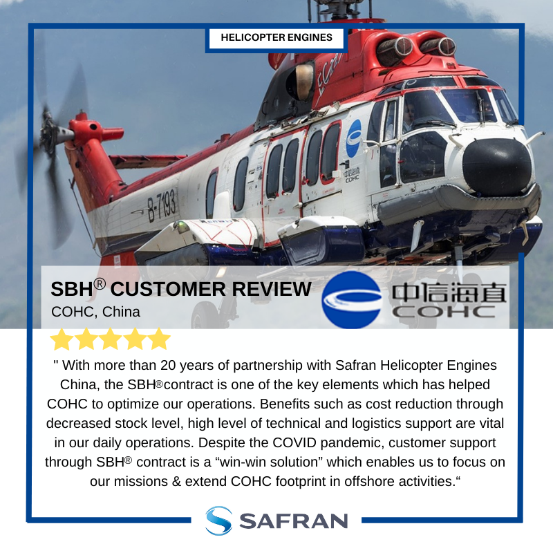 SafranHCEngines's tweet photo. How does @SafranHCEngines provide first-class support despite the restrictive situation? Hear from CITIC Offshore Helicopter (COHC) 🇨🇳🚁🛢️
SBH® is part of EngineLife® Services, Safran solutions for helicopter engines #EngineLifeServices #ResponsiveEngines https://t.co/iEW7dlw1IR