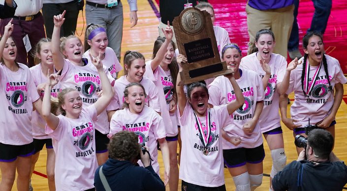 JCSD_Girlsbball's tweet photo. STATE CHAMPIONSHIP GAME DAY🏆  Dragons take on Waukee at 7:00 pm at Wells Fargo Arena.  We need all of J-Town there to support the Dragons in their quest to defend the title. https://t.co/PhJc0fKNpG