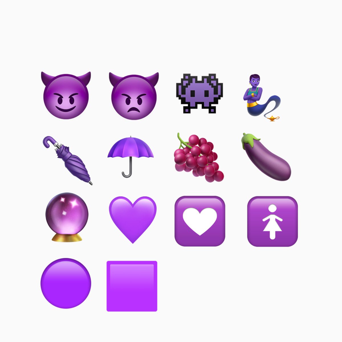 L I Iphoneの紫の絵文字可愛いの全然ない T Co Y0hi3w1qwf Twitter