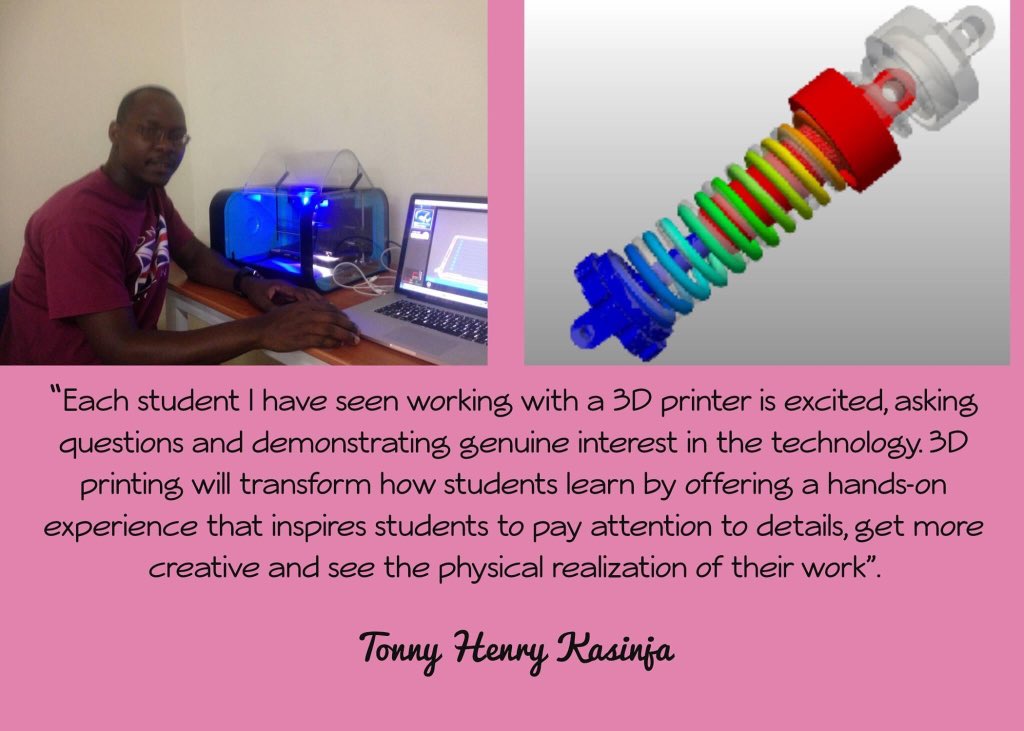An affordable 3D printer opens up unlimited learning opportunities for students. 3D printing provides students with opportunities to experiment with ideas, expanding and growing their creativity.