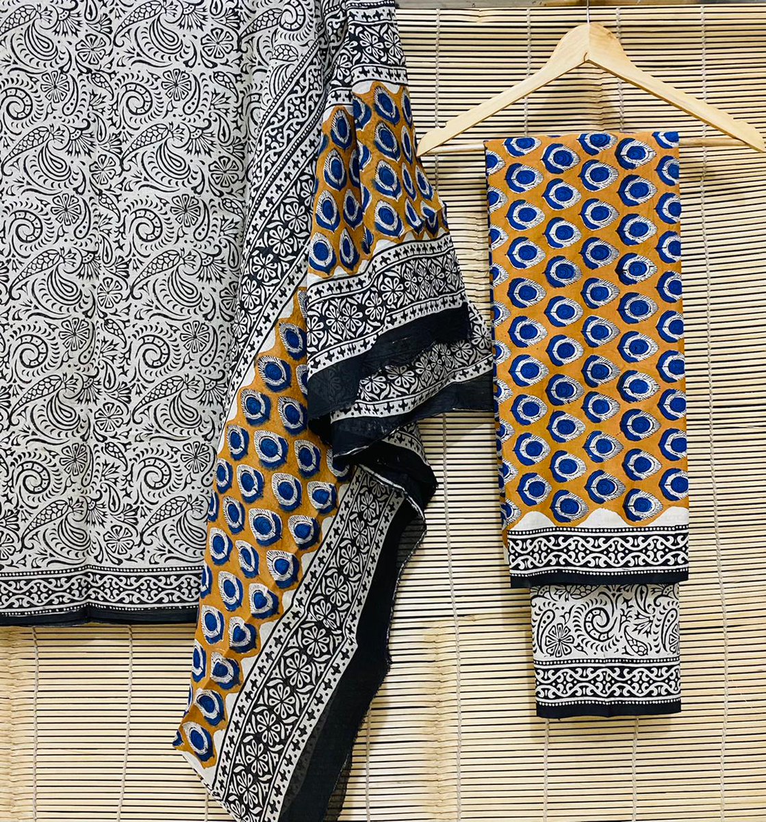 MannSatheStore's tweet image. Cotton dupatta suits....

Hand blocks.

#handblocks

#MannSa
