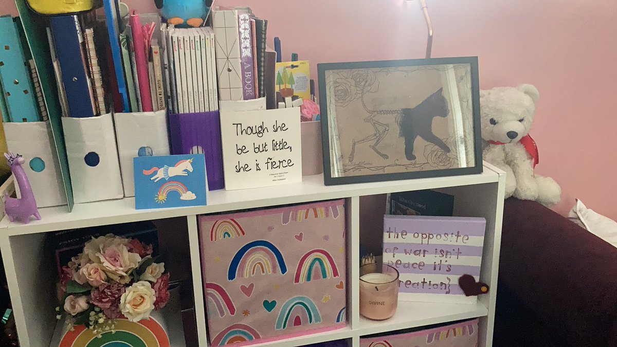 maggiebob's tweet photo. I love my cat skeleton print from @WretchedBlooms and I finally got it framed and put up in my ‘office’ last weekend https://t.co/F8evI1HxiA