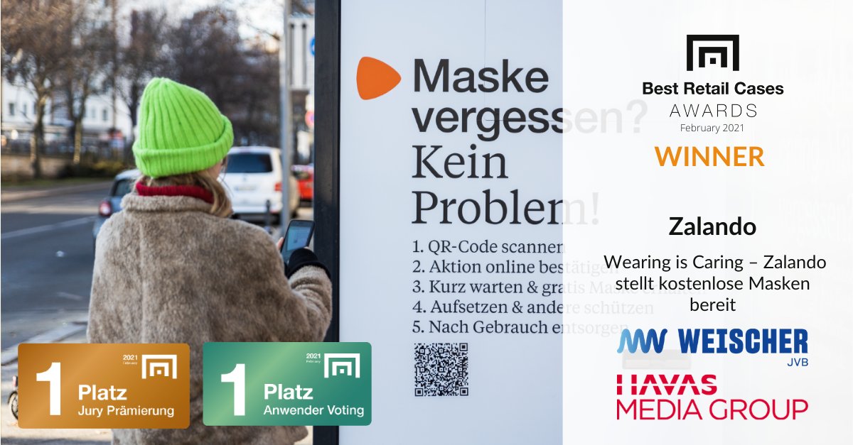 BestRetailCases's tweet photo. "Ein toller Case - gerade in diesen Corona Zeiten! Umsetzung genau auf den Punkt und zur richtigen Zeit!" 
___
"Coole Idee! So wird Werbung nützlich. Mehr davon!"

- Kommentare der Voter
Zum Case: https://t.co/CypLRzWELA

#bestretailcases #retail #marketing #winner #award https://t.co/VnLDQIbLuP