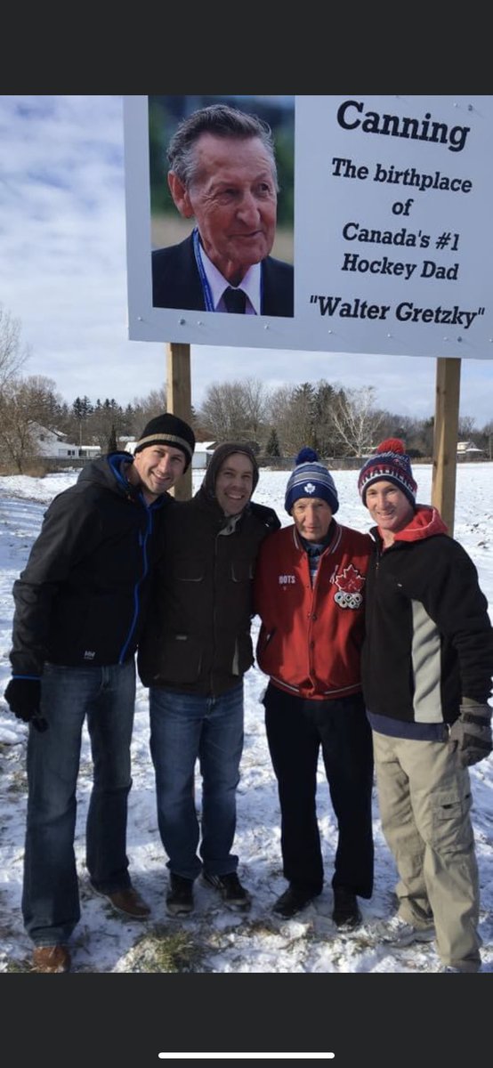 mikeread77's tweet photo. “There’s no relationship like a father and a son” - Wayne Gretzky

I am proud that Dad had the opportunity to honour Walter in Canning a few years ago. Every time I drive back home, seeing the signs he created put a smile on my face. 

RIP Wally https://t.co/Nj6WHDD63n