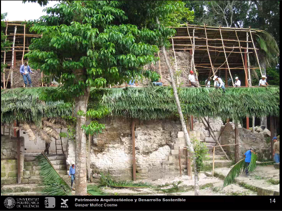 Gaspar Muñoz Cosme profesor de la UPV presenta la línea de investigación sobre Patrimonio Arquitectónico y Desarrollo Sostenible. Se destaca el proyecto integral de documentación, puesta en valor y desarrollo sostenible  en La Blanca (Guatemala).  
Info: pads.webs.upv.es