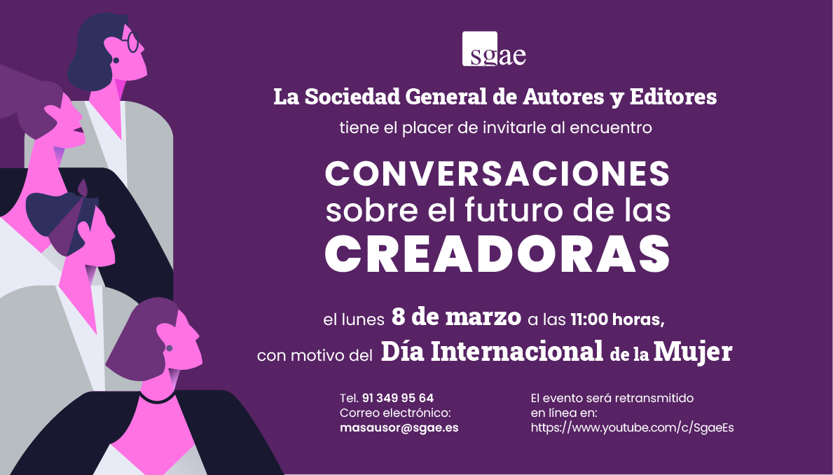 sgaeactualidad's tweet photo. “Estuve a punto de convertirme para siempre en algo muy frecuente entre las mujeres: la mano derecha del genio” (Autora audiovisual).
El #8M2021 reivindicamos la #CulturaEnFemenino y su futuro con las #MujeresCreadoras.
https://t.co/gFerr5jWaU
#CompromisoSGAE #MásMujeres https://t.co/lefRXPSdU7