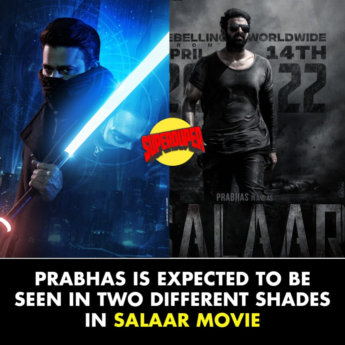 SuperDuperOffl's tweet photo. Two Diff Looks in #Salaar 🔥 

#Prabhas https://t.co/BagCJ3WXoY