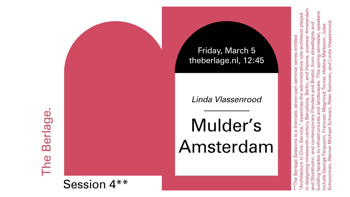 TheBerlage's tweet photo. Tune in at 12:45 for Linda Vlassenrood's lecture on Jakoba Mulder, the former head of the urban development department of the municipality of Amsterdam in our series "Architecture in Civic Service". 

https://t.co/ZADOSSOcWJ https://t.co/qLGjiT6STJ