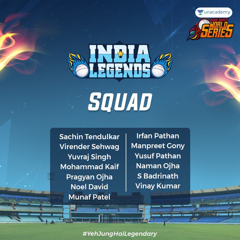 Road Safety World Series On Twitter Team Announcement Indialegends The 2021 Unacademy Road Safety World Series Returns Today Get Your Tickets Here Https T Co Puc2pffq4b Https T Co 0kdk74ckzt