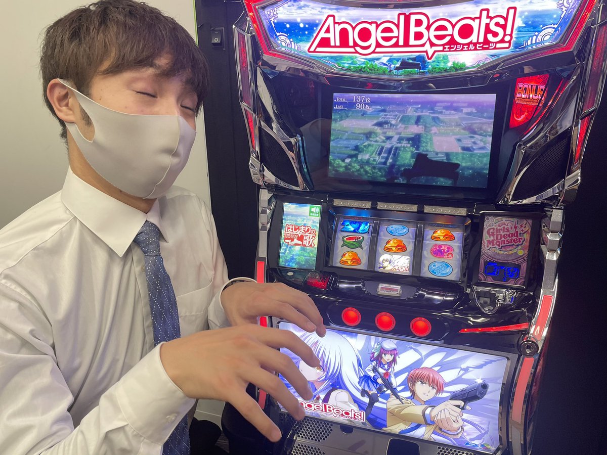 こんにちは！ 今日はサミーさんにお邪魔して｢パチスロ Angel Beats!｣の