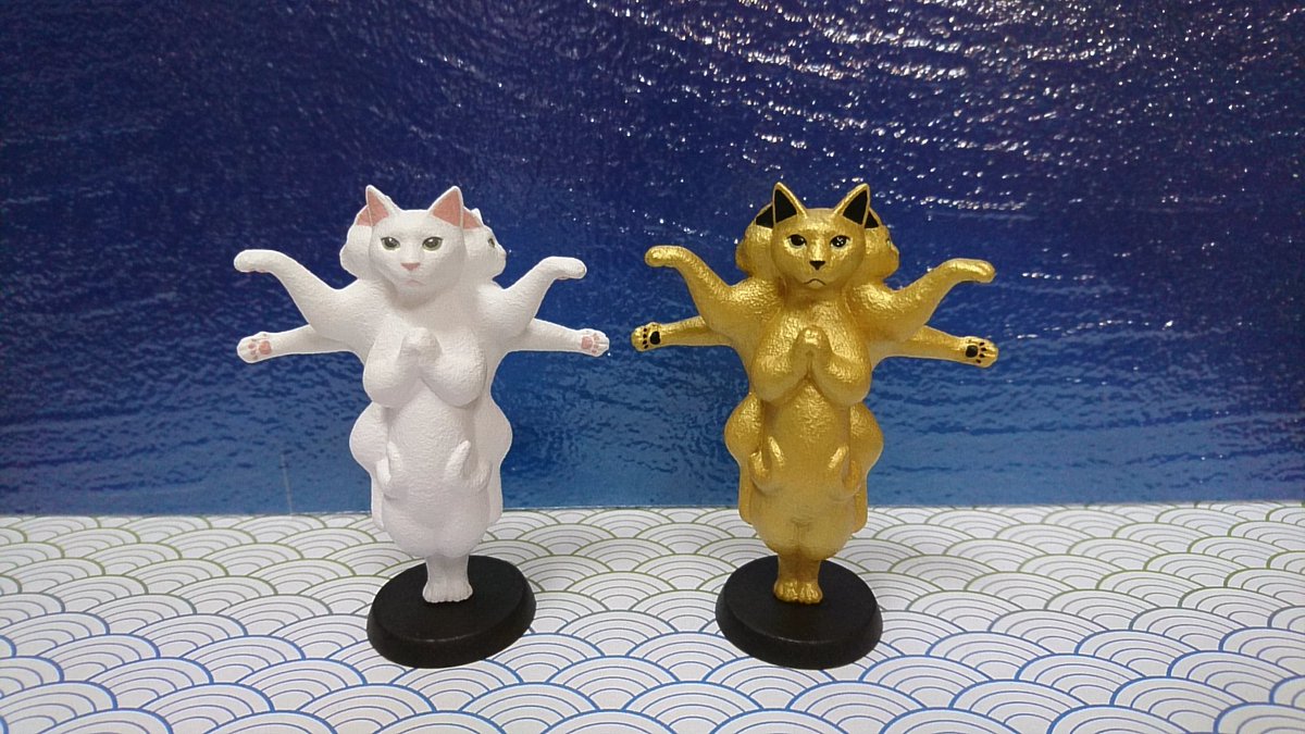 ふたばねこ 00から販売開始です 猫地蔵 023 猫阿修羅 Futabaneko T Co Rwxxrq8dz3 も はる展
