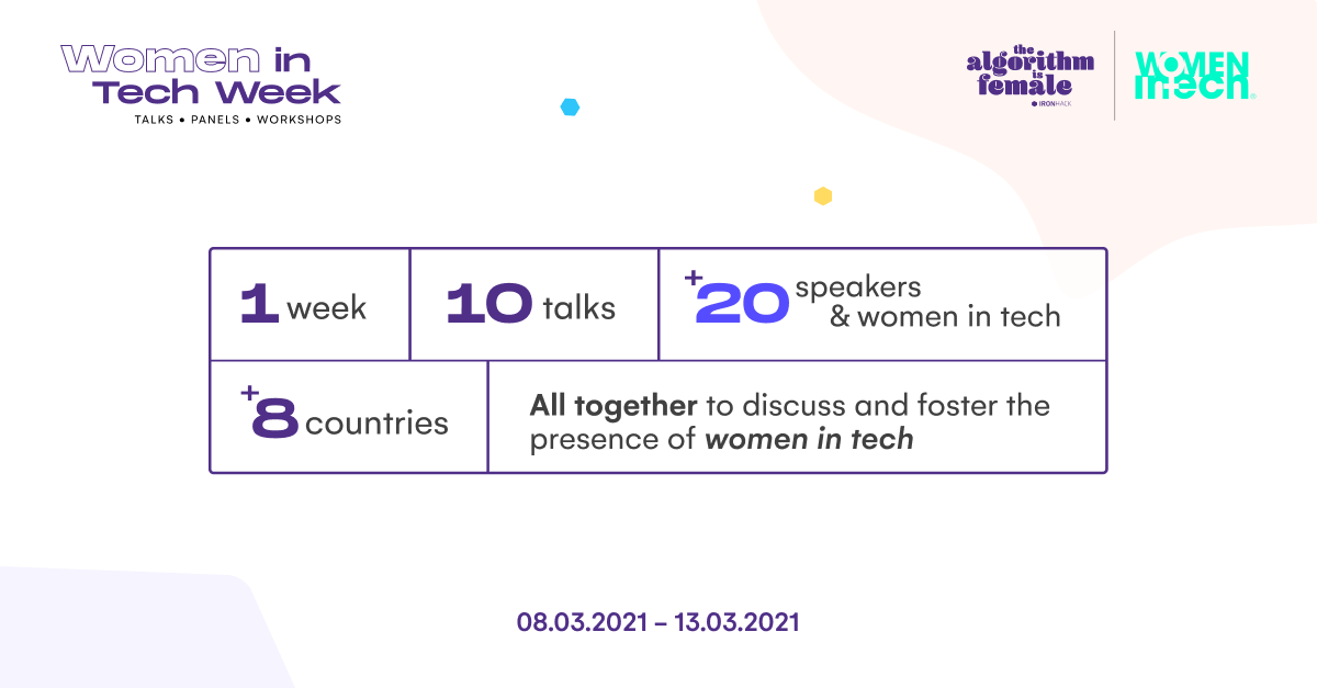 +10 sessions &amp; + 20 amazing #womenintech 💙. Kick-off is on Monday, w/ Ayumi (bit.ly/3uOJ6YV). All events here: bit.ly/3bhIIu6