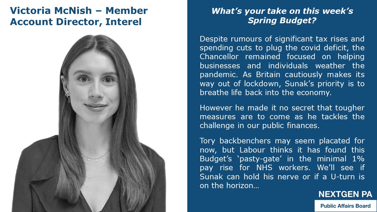 NGPAGroup's tweet photo. For this week's #MeetYourCommittee, @InterelUK's @VictoriaMcNish gives her take on the Chancellor's Spring #Budget2021 this week... https://t.co/kuEON55JRc