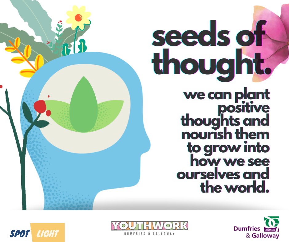 YOUTHWORKDG's tweet photo. Thoughts are like plants. When they are nurtured with repetition they can grow into our beliefs, feelings and behaviours.
It is possible for us to be the gardener of our mind and choose which thoughts we would like to grow.
#positivethought #mindfulness #plantingthoughts https://t.co/YUE5uZNvX3