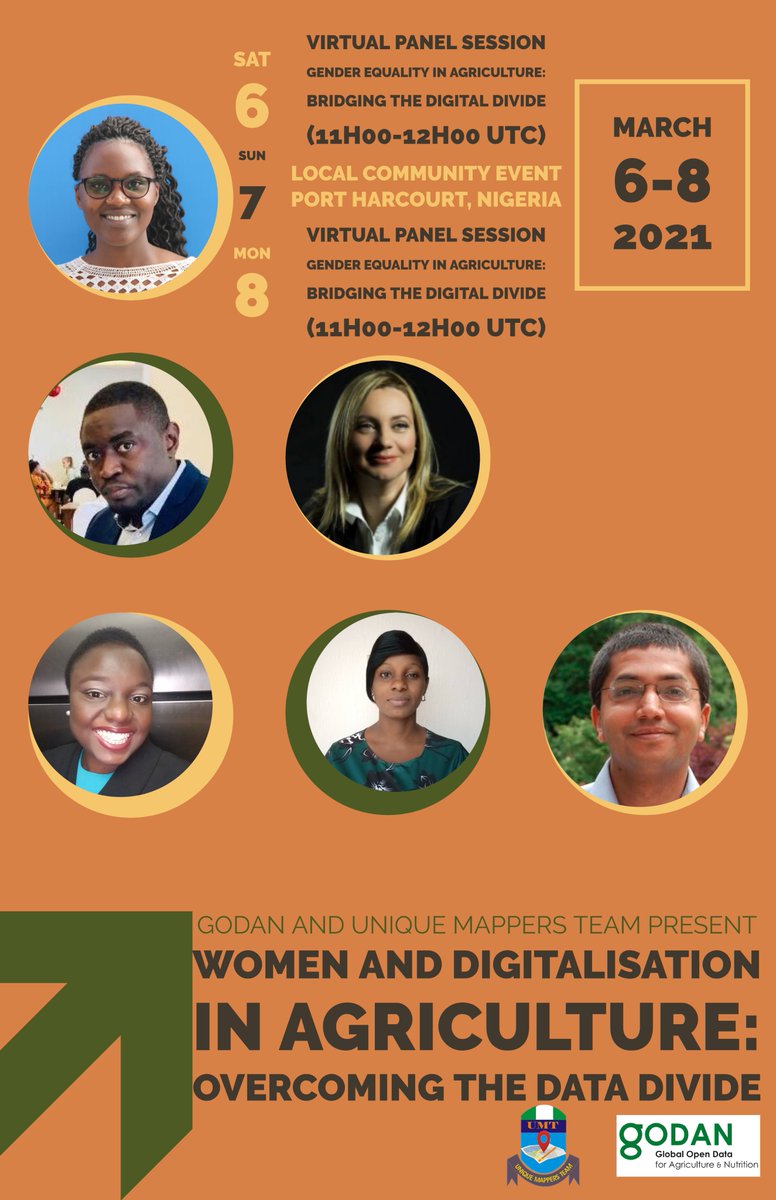 8 th of March! International Women's Day!
Let's celebrate together this day.
Join me at a panel session organised by <a href="/godanSec/">GODAN Secretariat</a> and <a href="/uniquemappers/">UniqueMappersTeam</a>  on "Gender equality in agriculture. Bridging the digital divide" <a href="/KTBL_Service/">KTBL</a> 
zoom.us/webinar/regist…