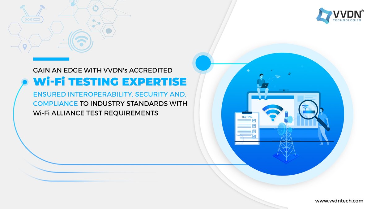 vvdn_tech's tweet photo. VVDN’s strong experience and expertise in the field of #Testing & #QA Automation help customers with functionality, scalability, and performance testing of #WiFi products/solutions. More at https://t.co/9aOP0PnDk6
#vvdntech #manufacturing #tech #odm #WiFi6 #wireless #WiFi6AP https://t.co/kL55mJjnBY