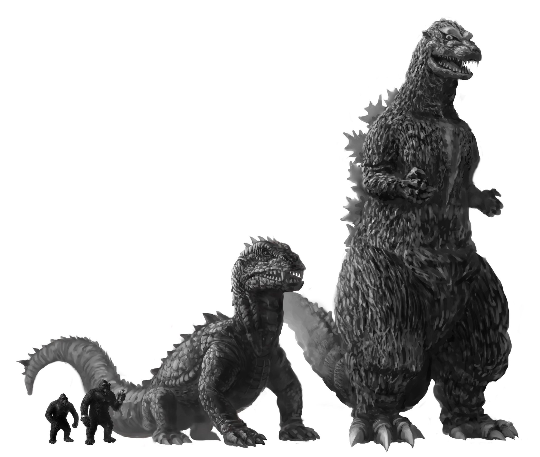 Ultra Taf V Twitter そして キングコングが24フィートになったとしても やはりサイズはリドサウルスとゴジラに及ばないのです ゴジラvsコング