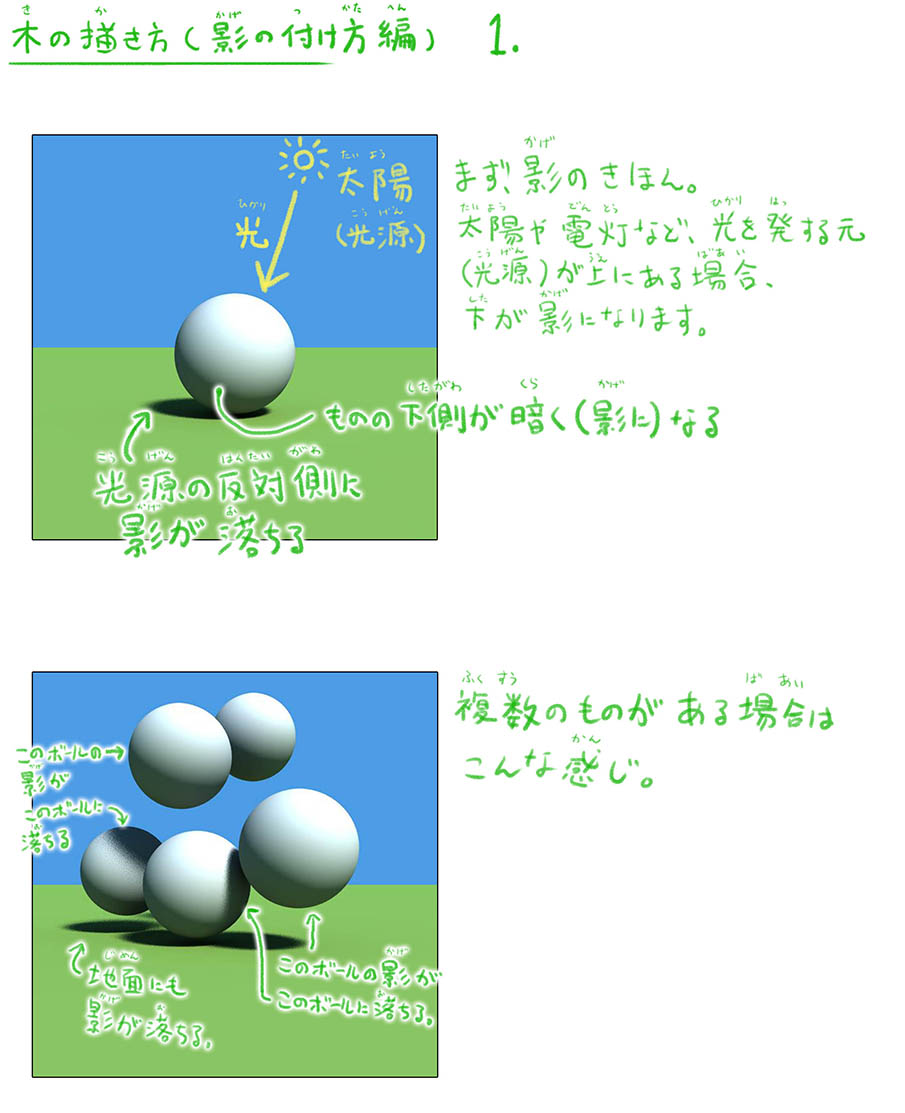 1ページと2ページです🌳✍️ 