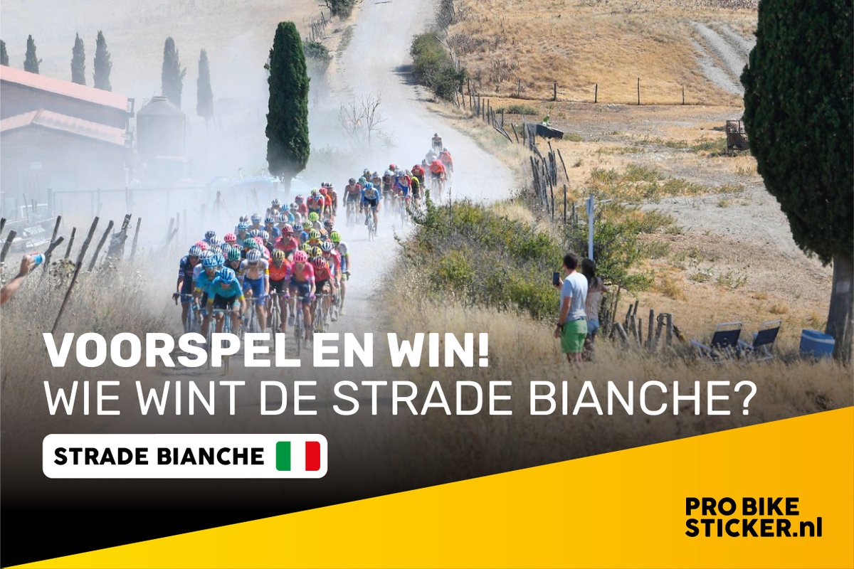 Voorspel en win! Wie wint de Strade? 

Zet jouw winnaar in de comments en geef dit bericht een dikke Like! 

Daarmee maak je kans op een set naamstickers!

probikesticker.nl
#StradeBianche #winactie