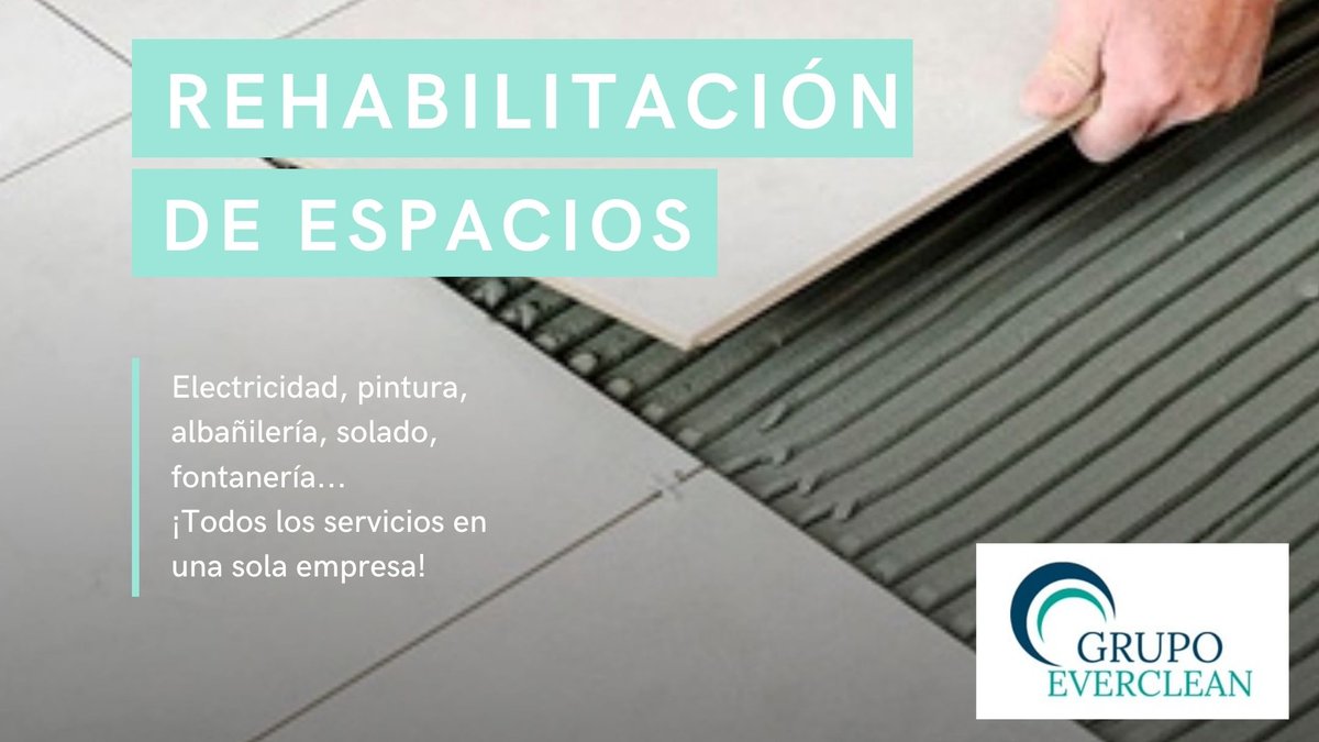 grupoeverclean's tweet photo. ¡Con #GrupoEverclean tendrás todos los servicios en una sola empresa!👍🏻

Ofrecemos un completo servicio de #LimpiezaDeObra🧹para dejar tu casa impoluta tras la #Reforma🧱. Pero, ¿sabes qué también podemos ocuparnos de hacer la propia #ReformaDelHogar?🏡 https://t.co/TkwshByuQ4