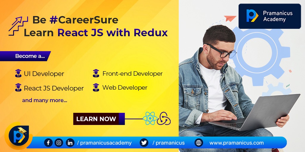 pramanicus's tweet image. React JS is a popular front-end JavaScript library that is used in web development. It aids in building interactive elements on websites and landing pages. Popular companies like Netflix &amp;amp; Instagram use React JS to design the user interface.

#CareerSure #Pramanicus