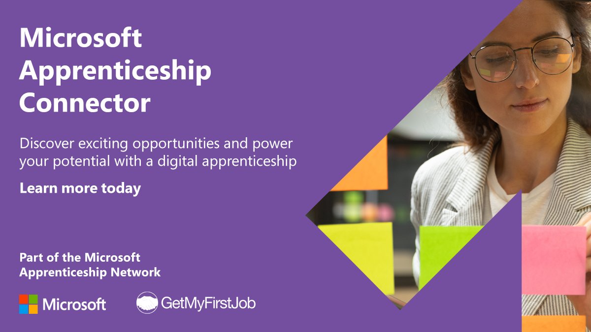 Alongside <a href="/GetMyFirstJob/">GetMyFirstJob</a>, Microsoft launched the Microsoft Apprenticeship Connector today!

The platform simplifies the pathway to being employed for apprentices and job seekers. 💼

Discover opportunities here: msft.it/6015VEqpV

#Microsoft #Careers #Apprenticeships