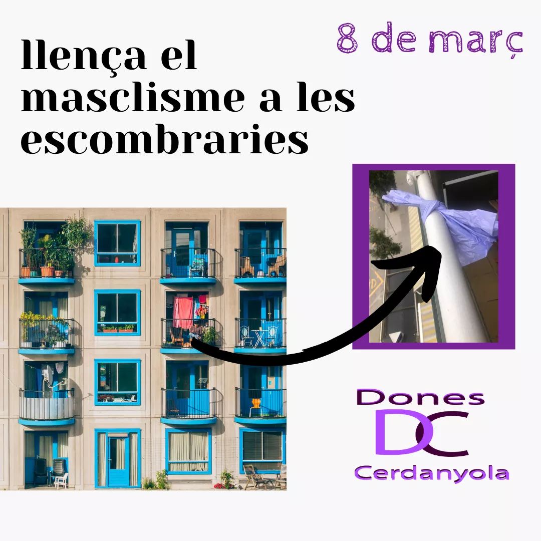 Cerdanyoladones's tweet photo. T’uneixes a nosaltres?

El proper dia 8 de marc, us proposem aquesta activitat per tal de fer visible la nostra reivindicació i la nostra lluita. 
Diguem sempre PROU MASCLISME, PROU VIOLÈNCIA DE GÈNERE I PROU DISCRIMINACIÓ A LES DONES. https://t.co/DotW1QAkqK