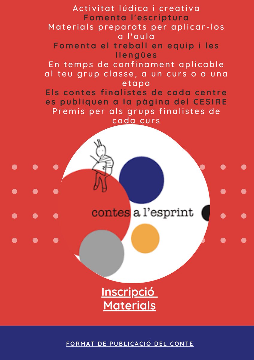 cirel (@cesirecirel) on Twitter photo Els alumnes de l'ESO en gaudeixen i els docents també tot treballant en equip i aplicant la creativitat literària i plàstica. Prova-ho amb el teu grup, només necessites 2 h 30 min per aplicar-ho; entra a la pàgina web del CESIRE <a href="/CRPSabadell/">CRP Sabadell</a> <a href="/crptgn/">CRP del Tarragonès</a> <a href="/crpnoubarris/">SE NOU BARRIS</a> <a href="/CRPHospitalet/">CRP Hospitalet</a> Els alumnes de l'ESO en gaudeixen i els docents també tot treballant en equip i aplicant la creativitat literària i plàstica. Prova-ho amb el teu grup, només necessites 2 h 30 min per aplicar-ho; entra a la pàgina web del CESIRE <a href="/CRPSabadell/">CRP Sabadell</a> <a href="/crptgn/">CRP del Tarragonès</a> <a href="/crpnoubarris/">SE NOU BARRIS</a> <a href="/CRPHospitalet/">CRP Hospitalet</a>