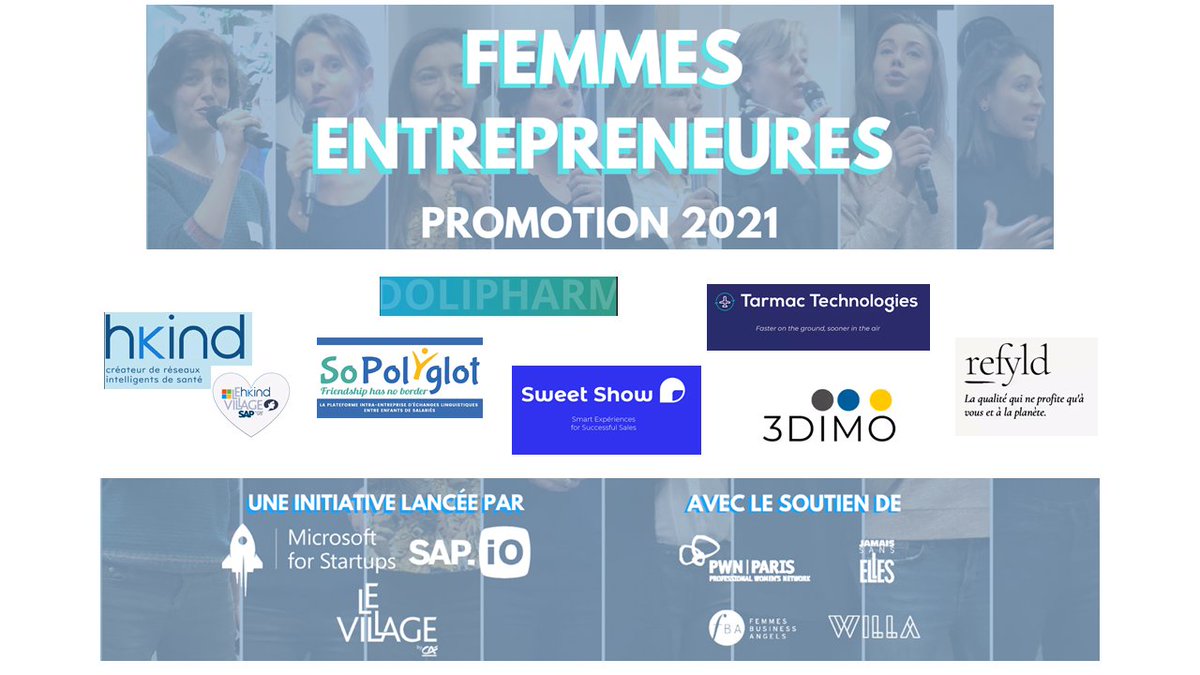 Nicolas Janot (@nicolas_janot) on Twitter photo @VillageCAParis <a href="/microsoftfrance/">Microsoft France</a> <a href="/msft4startups/">Microsoft for Startups</a> <a href="/SAP_iO/">SAP.iO</a> <a href="/JamaisSansElles/">JamaisSansElles</a> <a href="/Willa_off/">WILLA</a> <a href="/PWNParis/">PWN Paris</a> <a href="/FemmesBA/">FBA</a> <a href="/SAPFrance/">SAP France</a> <a href="/LaurieVauxel/">Laurie Vauxel</a> <a href="/FabriceMarsella/">Fabrice Marsella</a> <a href="/KarenFortinV/">Karen Fortin</a> <a href="/sebastiengibier/">Sébastien Gibier</a> 🔚Fin de pitch🔚
👏&🙏 aux #FemmesEntrepreneures
👉Tarmac technologies
👉SoPolyglot
👉@3d_imo
👉HKind
👉<a href="/refyld/">Refyld</a>
👉<a href="/Dolipharm1/">Dolipharm</a>
👉Sweet Show
🤔résultat dans qqs jours !
#startup #womenintech #women @VillageCAParis <a href="/SAP_iO/">SAP.iO</a> #NoBoundaries <a href="/msft4startups/">Microsoft for Startups</a> @VillageCAParis <a href="/microsoftfrance/">Microsoft France</a> <a href="/msft4startups/">Microsoft for Startups</a> <a href="/SAP_iO/">SAP.iO</a> <a href="/JamaisSansElles/">JamaisSansElles</a> <a href="/Willa_off/">WILLA</a> <a href="/PWNParis/">PWN Paris</a> <a href="/FemmesBA/">FBA</a> <a href="/SAPFrance/">SAP France</a> <a href="/LaurieVauxel/">Laurie Vauxel</a> <a href="/FabriceMarsella/">Fabrice Marsella</a> <a href="/KarenFortinV/">Karen Fortin</a> <a href="/sebastiengibier/">Sébastien Gibier</a> 🔚Fin de pitch🔚
👏&🙏 aux #FemmesEntrepreneures
👉Tarmac technologies
👉SoPolyglot
👉@3d_imo
👉HKind
👉<a href="/refyld/">Refyld</a>
👉<a href="/Dolipharm1/">Dolipharm</a>
👉Sweet Show
🤔résultat dans qqs jours !
#startup #womenintech #women @VillageCAParis <a href="/SAP_iO/">SAP.iO</a> #NoBoundaries <a href="/msft4startups/">Microsoft for Startups</a>