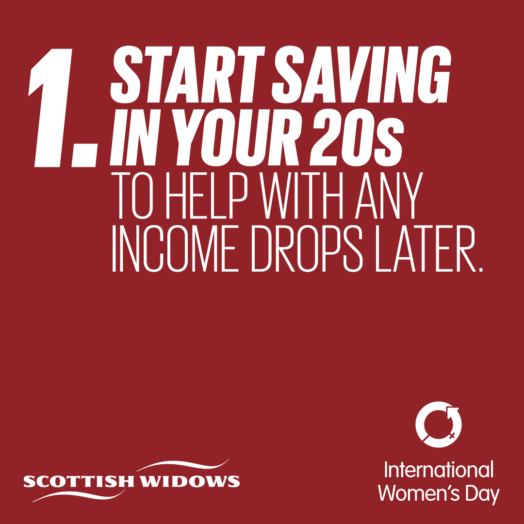 ScottishWidows's tweet photo. To take on the #GenderPensionGap we have 3 top tips to help get your savings sorted.

Let’s close the £100k gap.

#IWD2021 #ChooseToChallenge #CapitalAtRisk