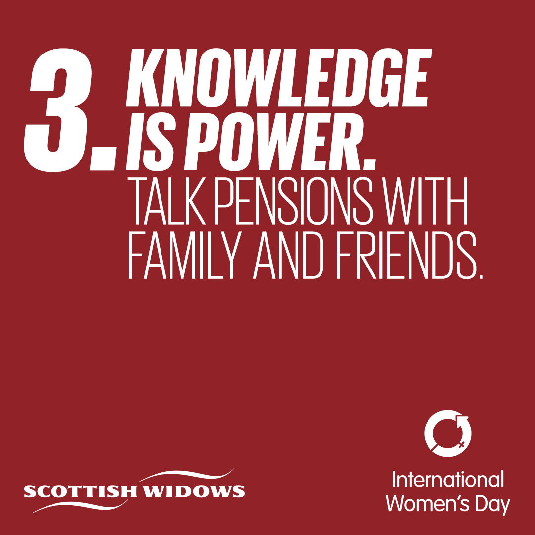 ScottishWidows's tweet photo. To take on the #GenderPensionGap we have 3 top tips to help get your savings sorted.

Let’s close the £100k gap.

#IWD2021 #ChooseToChallenge #CapitalAtRisk