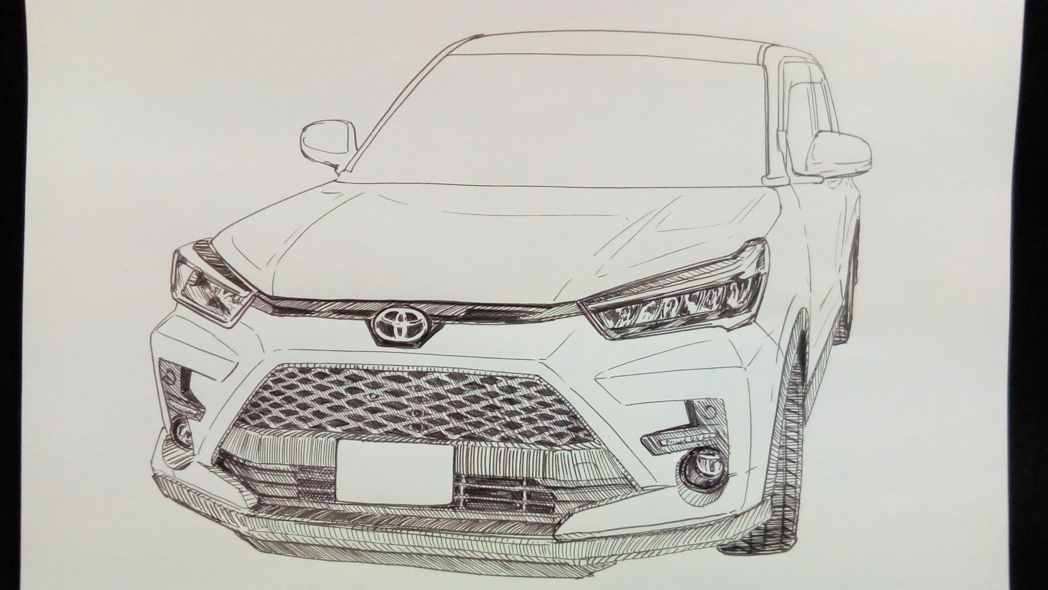 結城るい トヨタ Toyota Raize ラクガキ ペン画 イラスト塾 イラスト基地 アナログイラスト トヨタライズ T Co O6kgt56nb5 Twitter