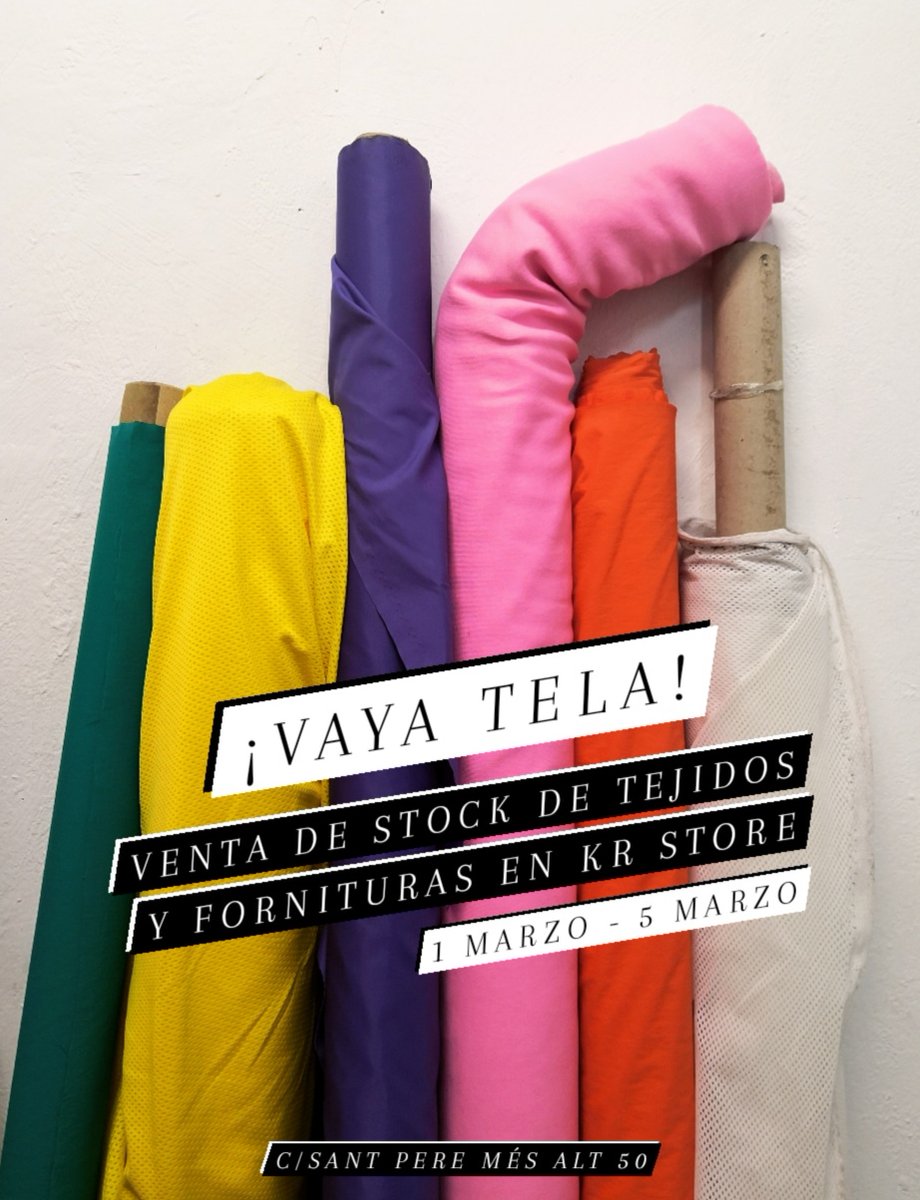 hoy último día!
de 11h a 13.30h y de 17.30h a 20.30h
KR Store