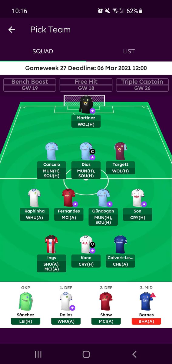 FPLRoss1's tweet image. I'm at a complete loss what to do this week. The DGW has drained me! Do I just roll the transfer? 1FT and £0 ITB #FPL #FPLCommunity
