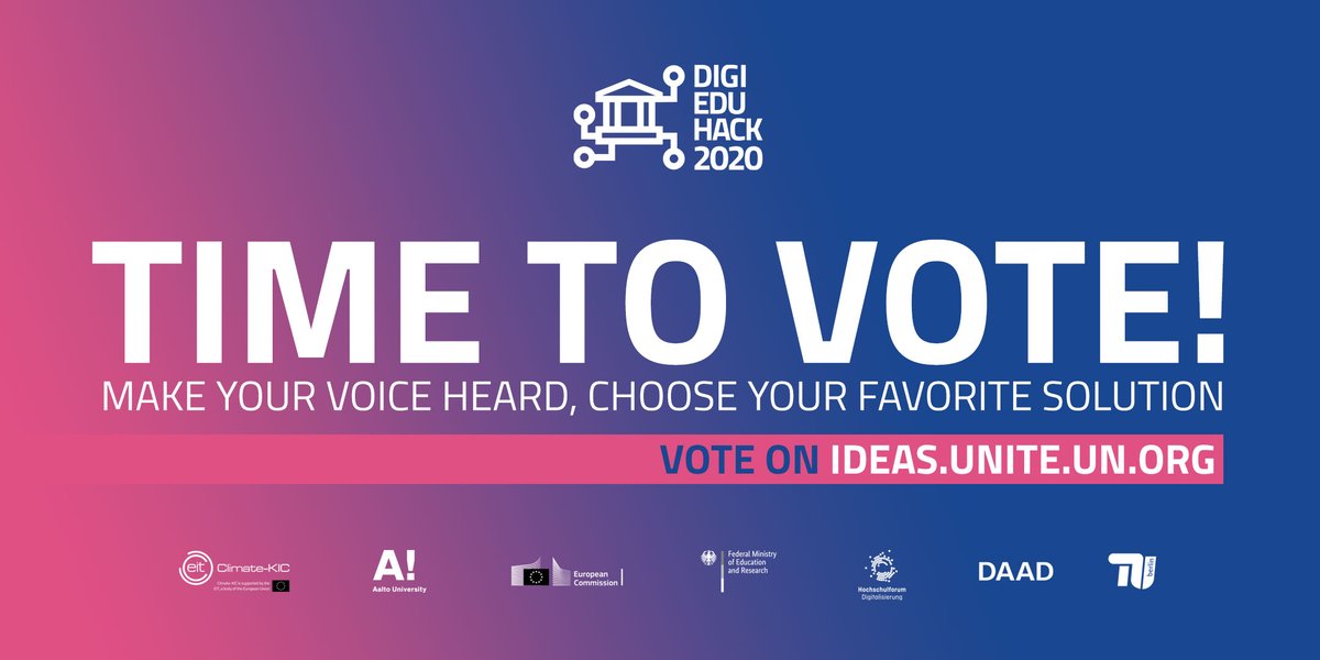 DigiEduHack's tweet image. Not sure how to vote for your favourite #DigiEduHack 2020 solution?
Check our guidelines and rock your vote! 
digieduhack.com/en/stories-ins…

🗳️Your voice can make a difference. 
#TogetherWeRedefineLearning