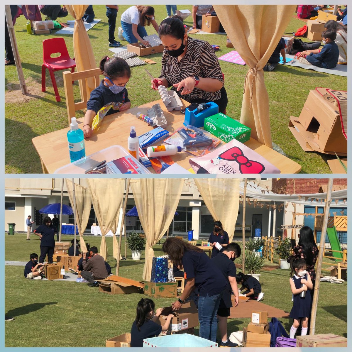 deswal_tripti's tweet image. I somewhere read,"Inside a cardboard box, a child is transported to a world of his or her own. One where anything is possible!" Cardboard Play Day at  @Prometheus_Edu today was a true example of this! Amazing world of their own! #EYMatters #Playmatters #EY_Talking #CardboardPlay
