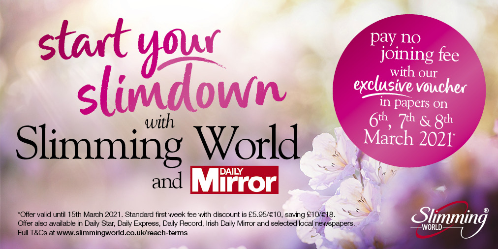 SlimmingWorld's tweet image. Ready to start your #WeightLoss journey? Inside the @DailyMirror, @dailystar, @Daily_Express, @Daily_Record and the @IrishMirror this #Weekend, you’ll find a voucher for free #SlimmingWorld membership  ♥!