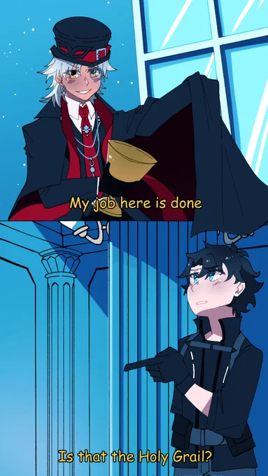 i'm pretty sure this has been done a hundred times but please tell me this is how the event goes

#FGO 
