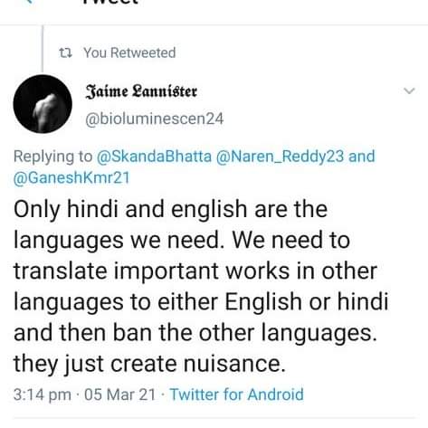 myself4AP's tweet photo. #hatehindi https://t.co/YjCnVopqCu