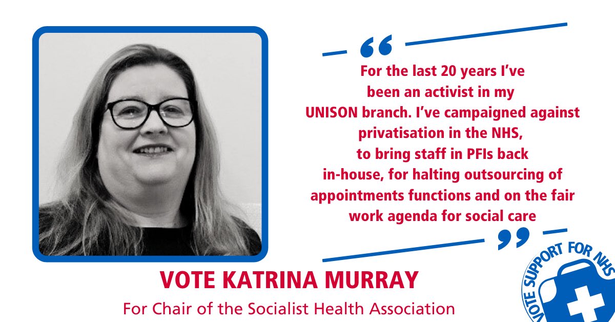 gsjosan's tweet photo. Members of Socialist Health Association will be receiving ballots for national Officer elections in coming days.
Iโm voting for #SupportForNHS candidates for a strong, progressive, inclusive SHA & a Keir Starmer led govt.
๐ณVOTE ๐ณ@katrinamurray71, @martinibrooks, Hardiman-Smith https://t.co/xQyRAUMGHq