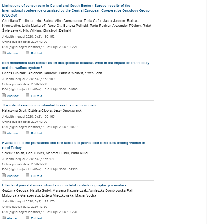 The new issue of the Journal of Health Inequalities is now out! All our articles are open access and available at --> termedia.pl/Journal/Journa… <-- #researchwriting #publication #PublicHealth #zdrowiepubliczne #openaccess
