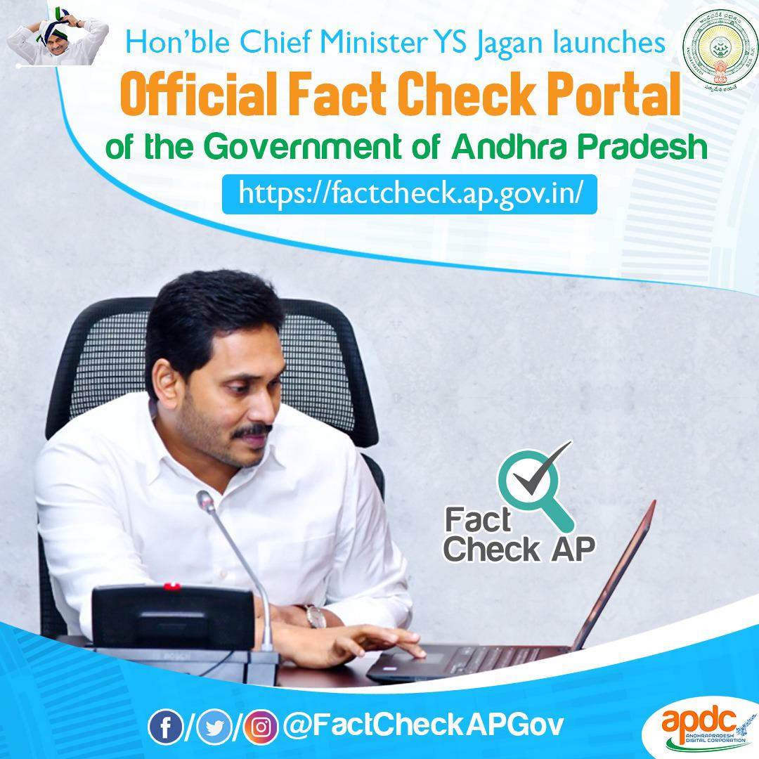 N_Reddeppaa's tweet image. The honourable CM Shri @ysjagan garu launches #APFactCheck website, Twitter account to stop false news on govt. 

Follow @FactCheckAPGov for more updates.