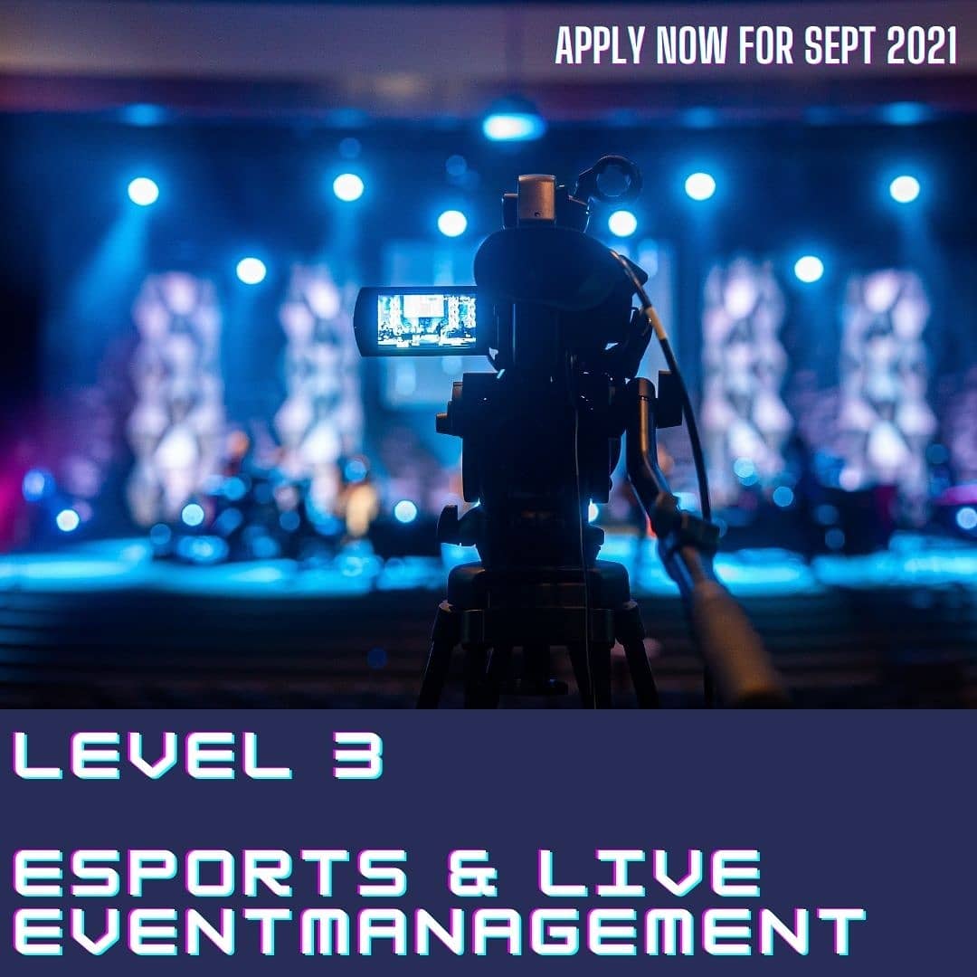 creativesbcot's tweet photo. We are pleased to announce our new Esports &amp; Live Event Mangement course starting in September. More details via @bcot #esportscourse https://t.co/LdBRrcOI0s